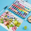 Portable Solid Watercolor Set: 50/72/90/100 Colors with Metallic Pearlescent Pigments