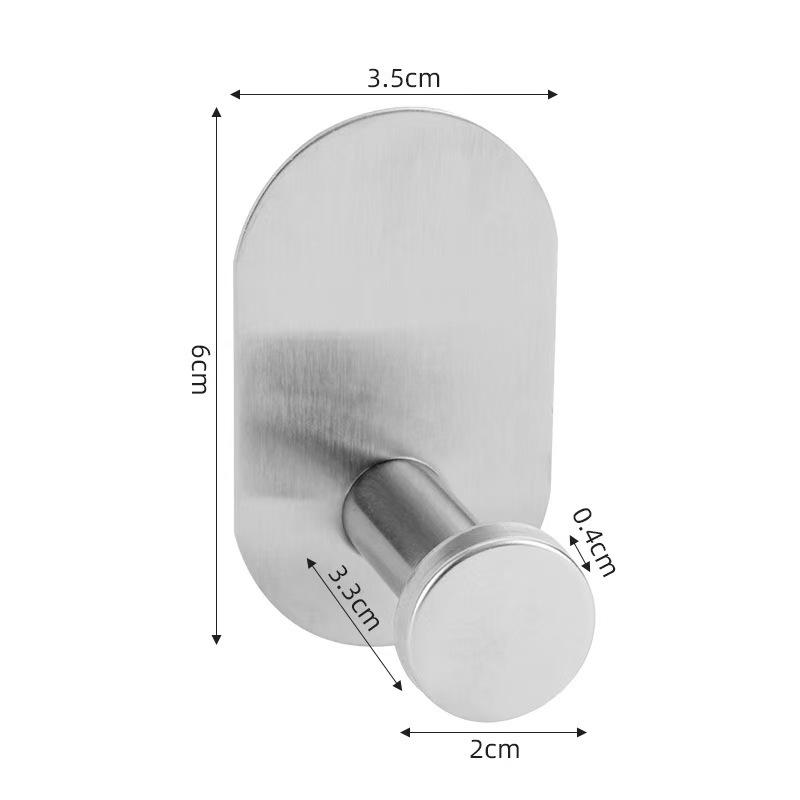 Stainless Steel Punch-Free Wall-Mounted Couple Coat Hooks