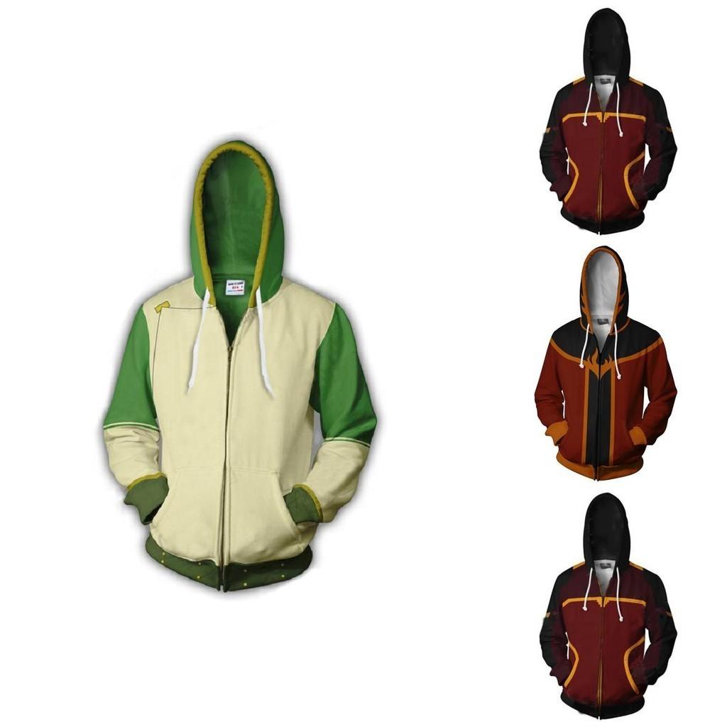 Avatar The Last Airbender Hoodie Cosplay Costume With Bright Printed Graphic And Zipper Closure For Men Women And Teens