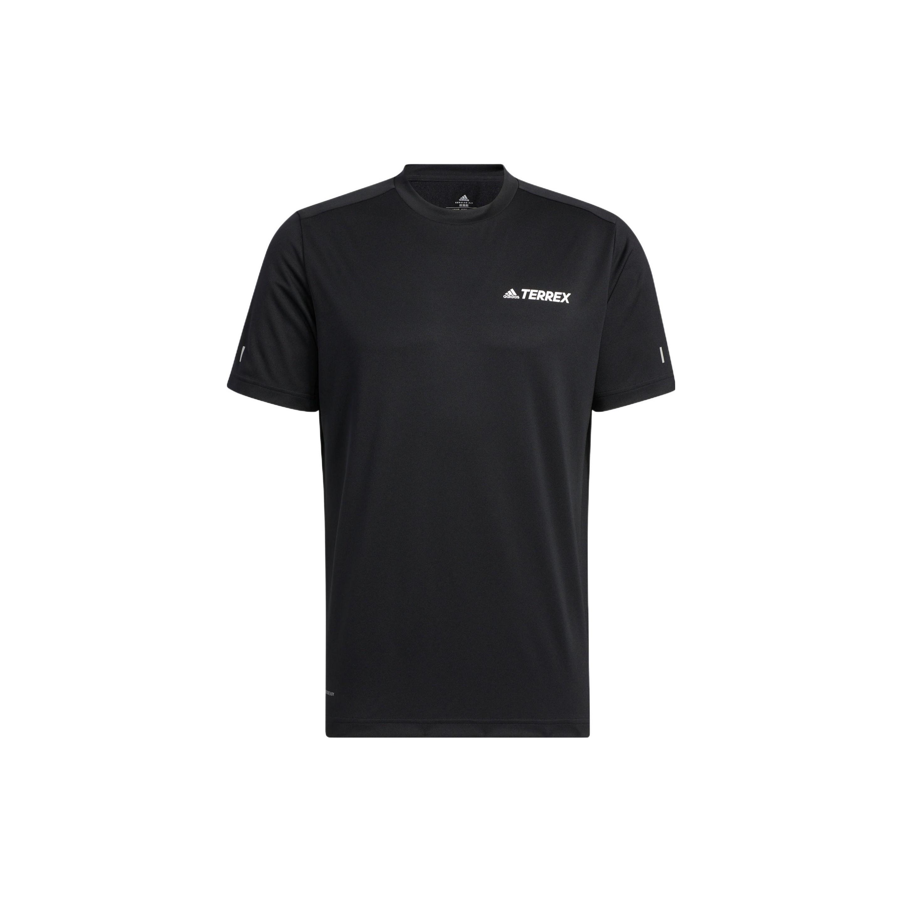 adidas Terrex Tx Logo Ss T Outdoor Sports Short Sleeve Black Men s HM3813 XS