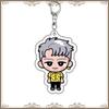 Korean Pop Stars Plastic Keychain Cute Q Type Cartoon Idols Baji Bag Tag Decorative Keyrings Trendy Gift