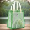 Storage Bag with Handle Large Capacity Hollow Mesh Breathable Multipurpose Clothes Toys Organizer Tote Bag
