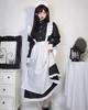 Dienstmädchen im britischen Stil, schwarz und ein Cosplay-4-teiliges langes großes Dienstmädchenkostüm für Jungen und Mädchen [Kamizu Ryohin] Kleidung, lang, weiß, teilig, Kostüm, Set,