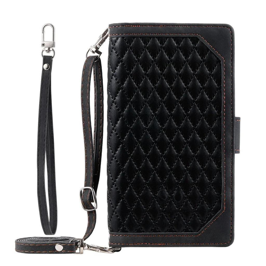 Crossbody Flip Zipper Wallet Leather Phone Case for XiaoMi RedMi Note 14 Pro Plus 14C 13 14C 12 12T 13T Poco X7Pro Lanyard Cover