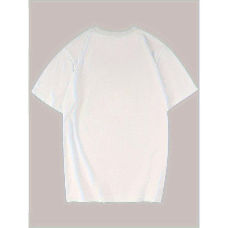 European Size Men'S All-Season Polyester Crew Neck T-Shirt with Stylish Cross Print - Casual Short Sleeve, Regular Fit, Soft& Breathable Fabric