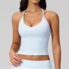 Introducing the Stylish Women's Quick-Dry Yoga Tank Top: Beautiful Design, Perfect for Fitness & Sports.