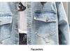 Big Girls' Fashion-Forward Distressed Denim Shirt Jacket - Spring/Autumn 2025