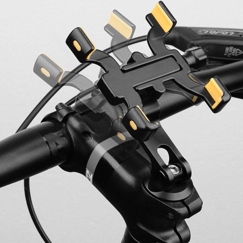 Supporto Manubrio Bici 4 Artigli Regolabile Rotazione 360° per Navigazione Ciclismo