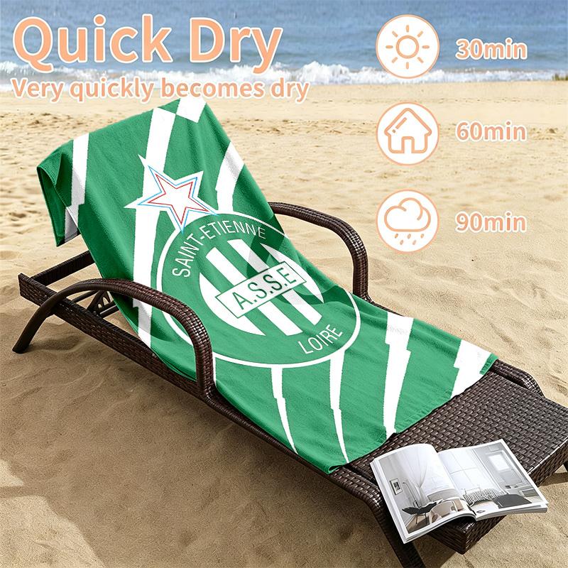 AS Saint Etienne Strandtücher dienen auch als Badetücher Sommer-Essential ein Muss für draußen den Strand und den Pool