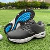 White Men's Golf Shoes Leather Waterproof Grass Training Shoes Men Outdoor Non-slip Golf Sports Shoes Platform Casual Sneakers