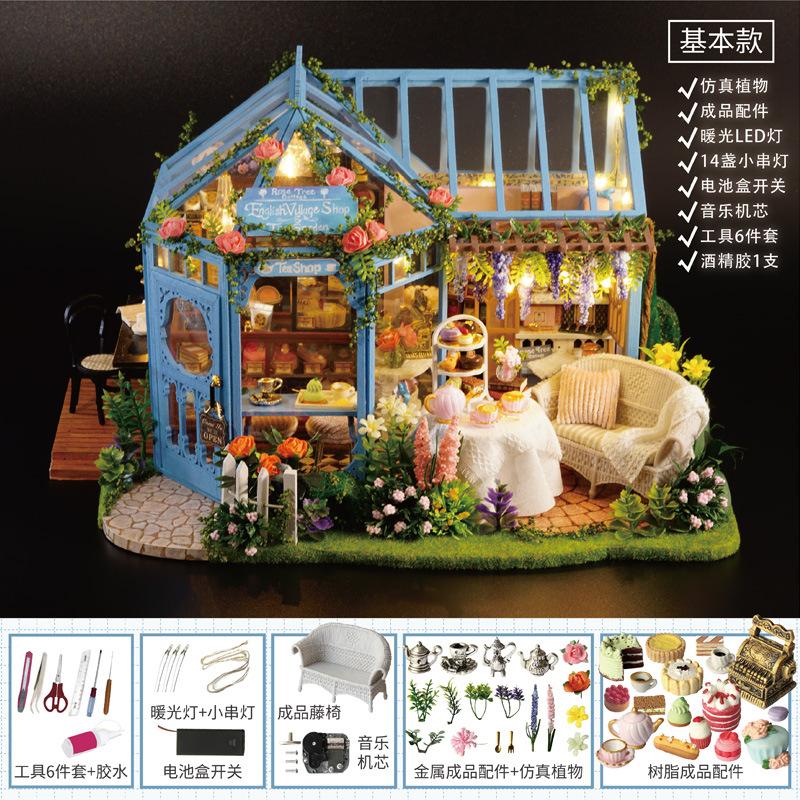 

Smart and Fun House Monet Garden DIY Toy Assembly, Villa Building Model, Birthday Gift, Electric Assembly for Creative Minds