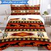 3PCS Native American Pattern Bedding Set,Including 1pc Duvet Cover And 2pcs Pillowcases Perfect for Bedroom, Dormitory, Fan Christmas Gift