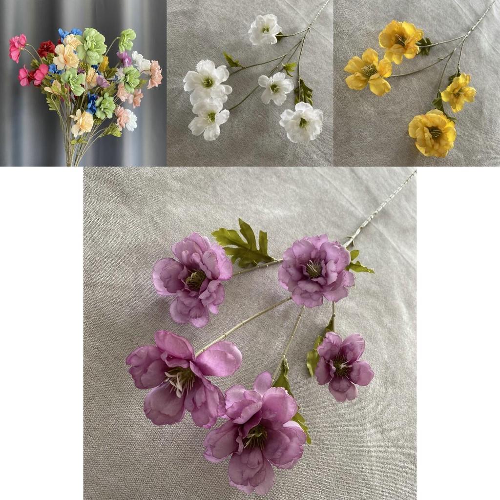 5 Huvuden Hibiskus Silke Bröllopsblommor För Ceremonidekor Och Gångarrangemang