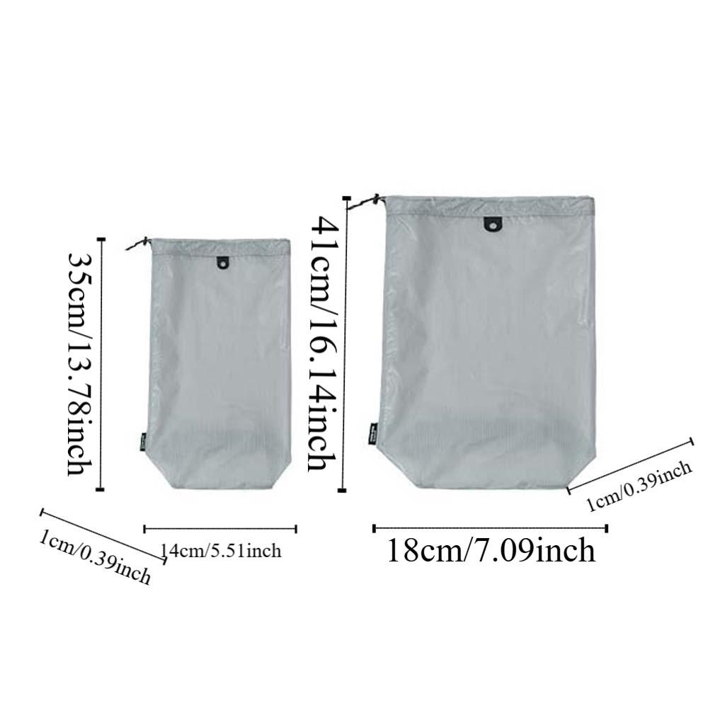 Silicon Coated Nylon Slippers Storage Bag Bundle Pocket Dust-proof Drawstring Shoes Bag Waterproof Solid Color