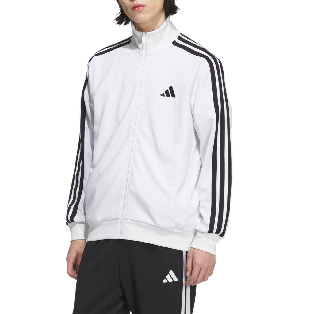 adidas Reversible Knitted Comfortable Striped Jacket Men Jacket White JV6979