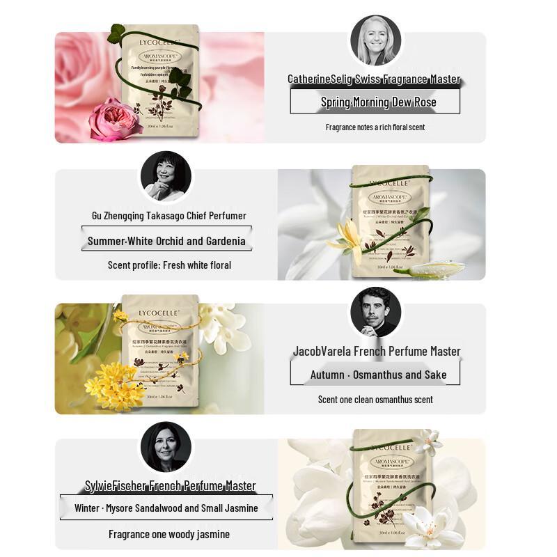 Zhanjia Four Seasons Floral Scent Laundry Detergent Travel Samples