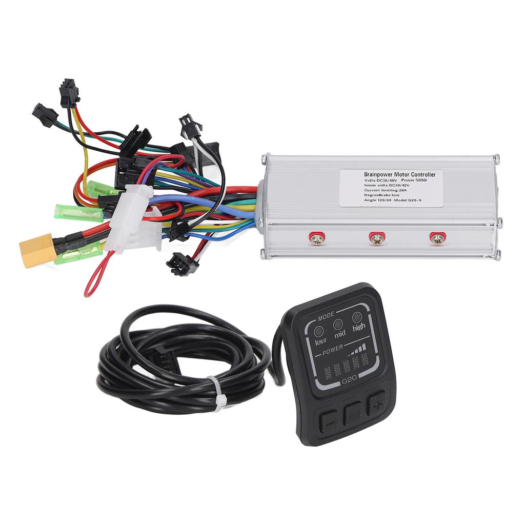 Electric Bike Controller 36V 48V 500W Scooter Motor Controller with G20 Display Panel Set Kit