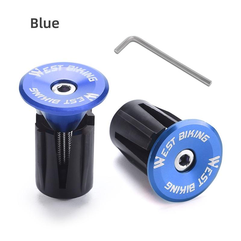 

Lightweight Aluminum Alloy Handle End Plug Expansion Locking Block Cap for Road Bike Handlebar Accessories синій