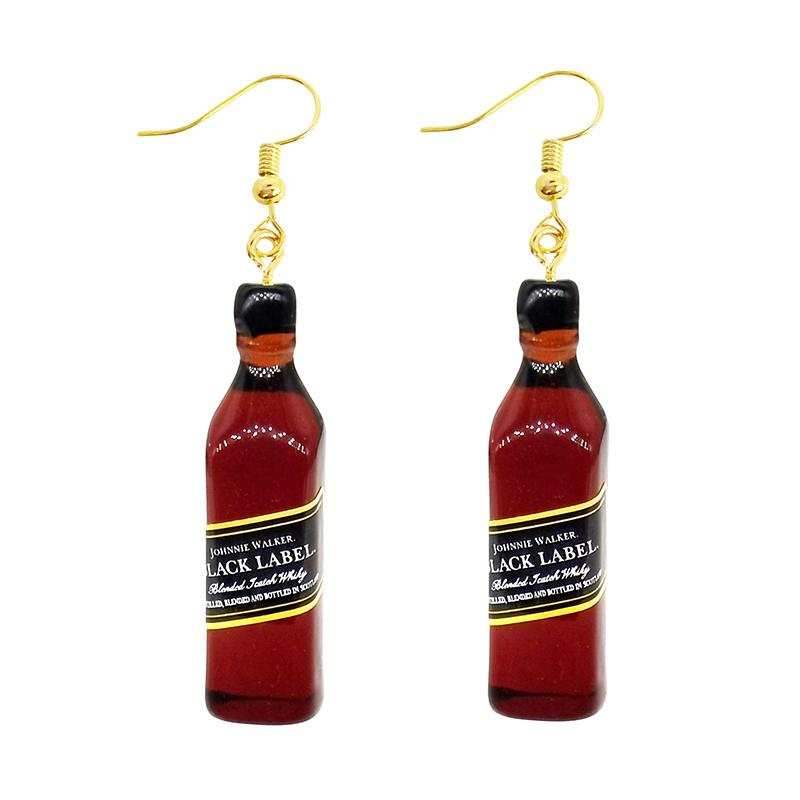 Women Earring Resin Drop Funny Custom Cute Girls Eardrop Kids Chocolate Strawberry Hamburger Dog Mushroom Broccoli Coffee