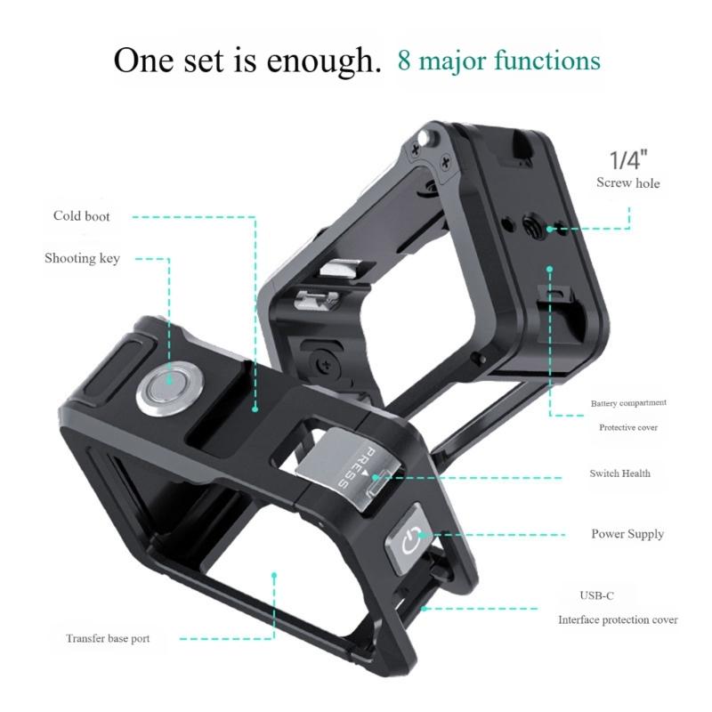 Camera Case Metal Rabbit Cage for Action6 Camera Mount Border Protective Expansion Frame Access