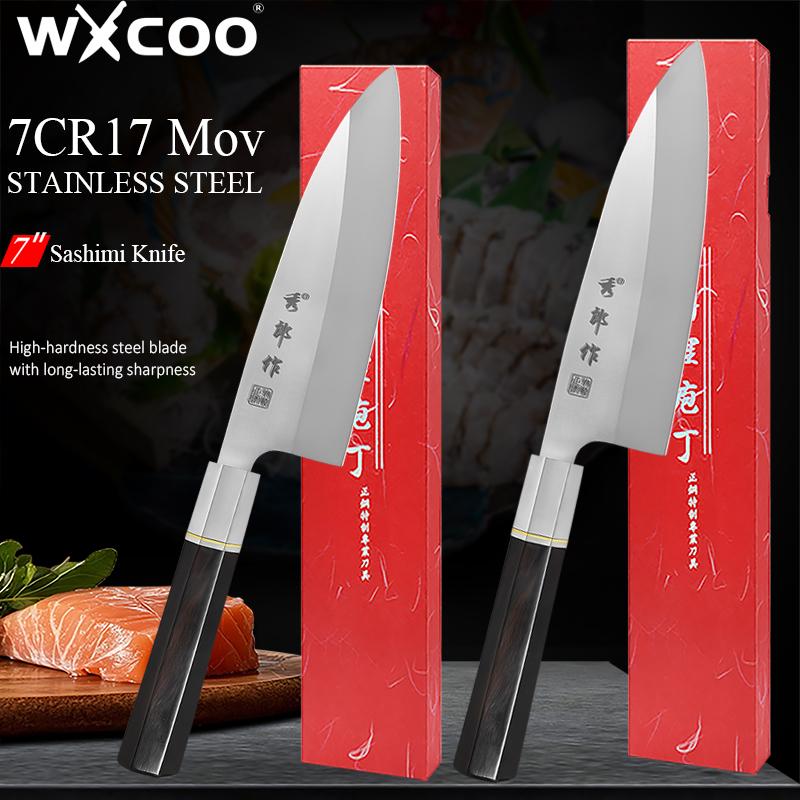 WXCOO Professional Japanese Knives Kitchen Sushi Salmon Slicing Chef Knife Sashimi Knife Meat Cutting Fish Slicing Cooking