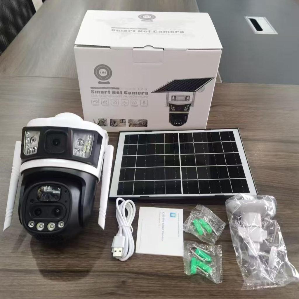 V380pro Solar HD 4G Camera with 10x Optical Zoom & Three Lenses - European Version