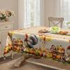 Simple Pastoral Table Cloth, Table Cloth/Coffee Table Cloth, Pumpkin Turkey Fruit Pattern, Household
