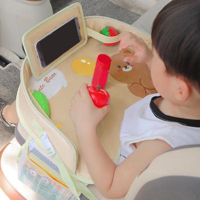 Bandeja de passeio infantil para assento de carro de bebê, tapete de mesa de segurança infantil, urso redondo