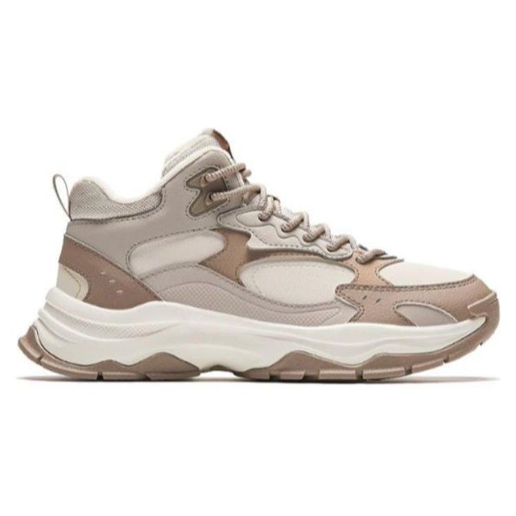 Anta Lifestyle Series Non-Slip Wear-Resistant Low-Top Casual Shoes Women Sneakers Beige 122348984-2