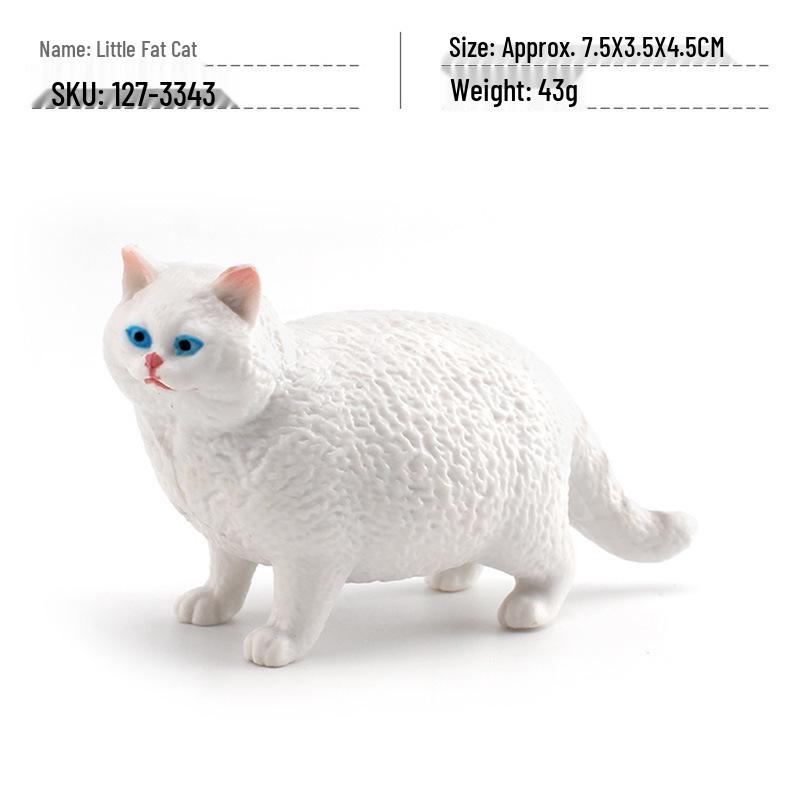 Cross-Border Mini Pet Cat Simulation Model: Orange, Fat, British Shorthair, Farm Cats Decoration Ornament
