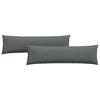 Sofa Cushions 2 Pcs Dark Grey 145 X 40 Cm Fabric