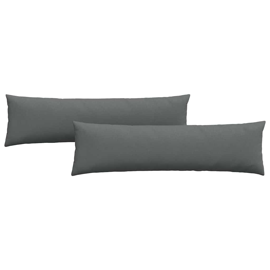 Sofa Cushions 2 pcs Dark Grey 145 x 40 cm Fabric