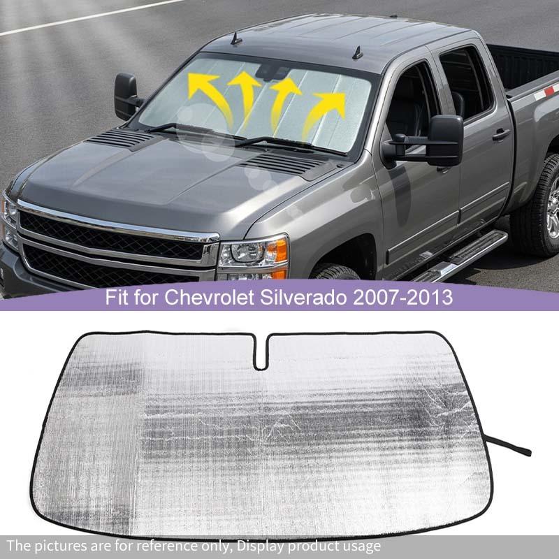 Car Front Windshield Sunshade Window Shade Foldable Sun Visor Cover Fit For Chevy Silverado For GMC-SIERRA 2007-2013 Car Interior Accessories