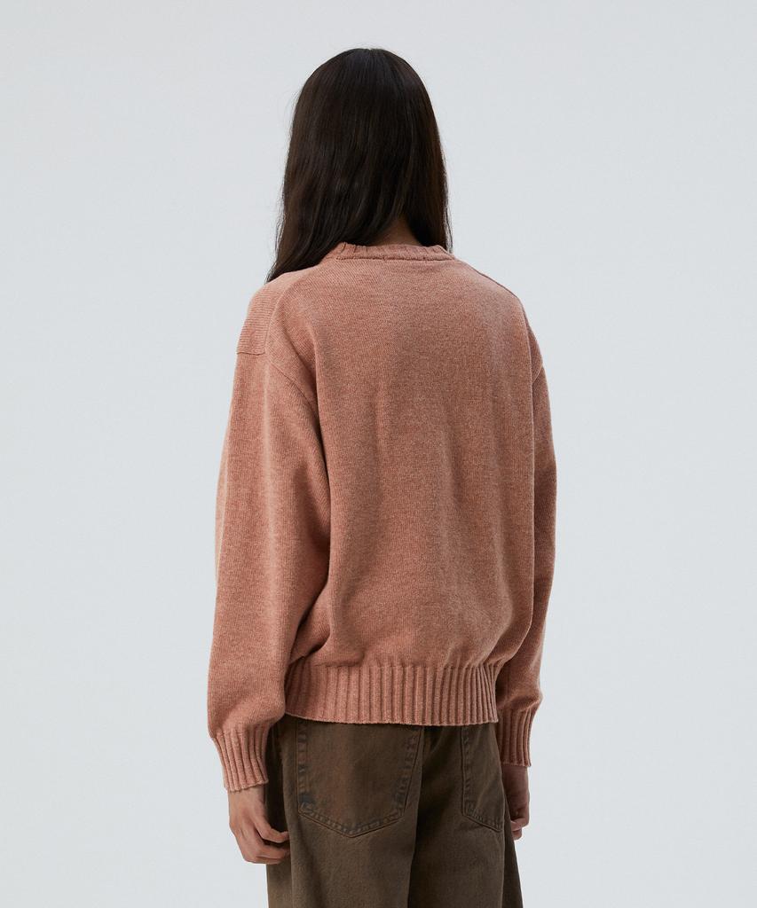 KNITTED Cashmere Wool Pocket Round Knit Dusty Pink