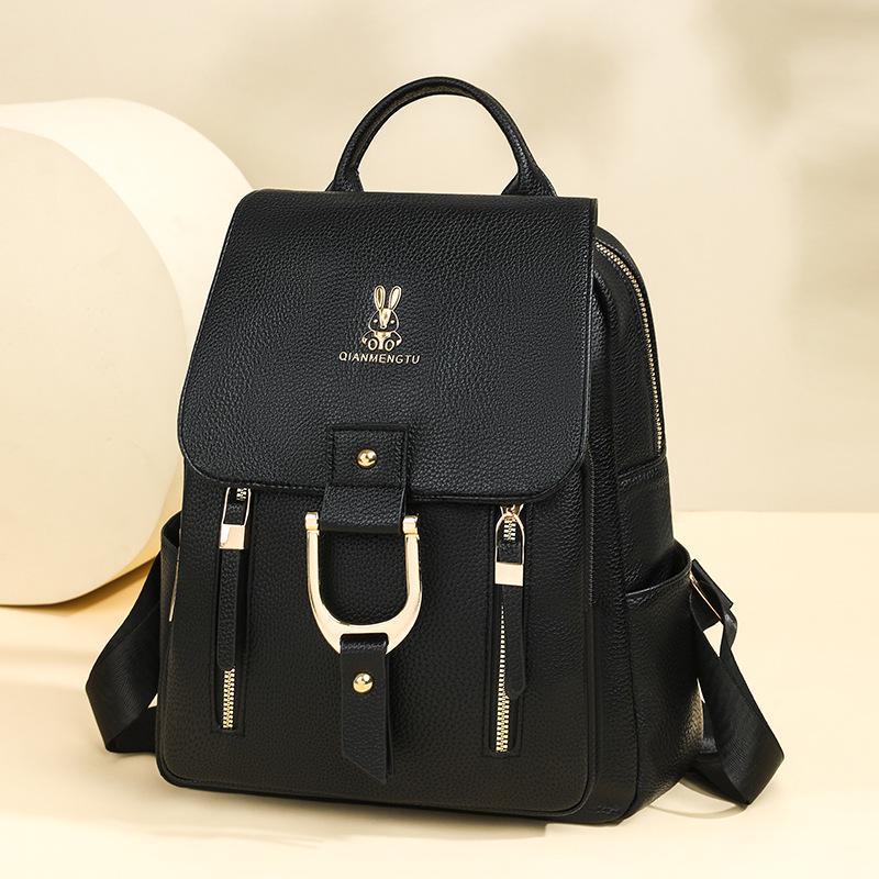 2025 Autumn/Winter Women's Fashion PU Soft Backpack - Elegant European & American Style