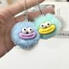 Fashion Cartoon Funny Clown Keychain Mini Plushies Sausage Mouth Keyring Kawaii Colorful Big Mouth Plush Pendant Bag Hanging