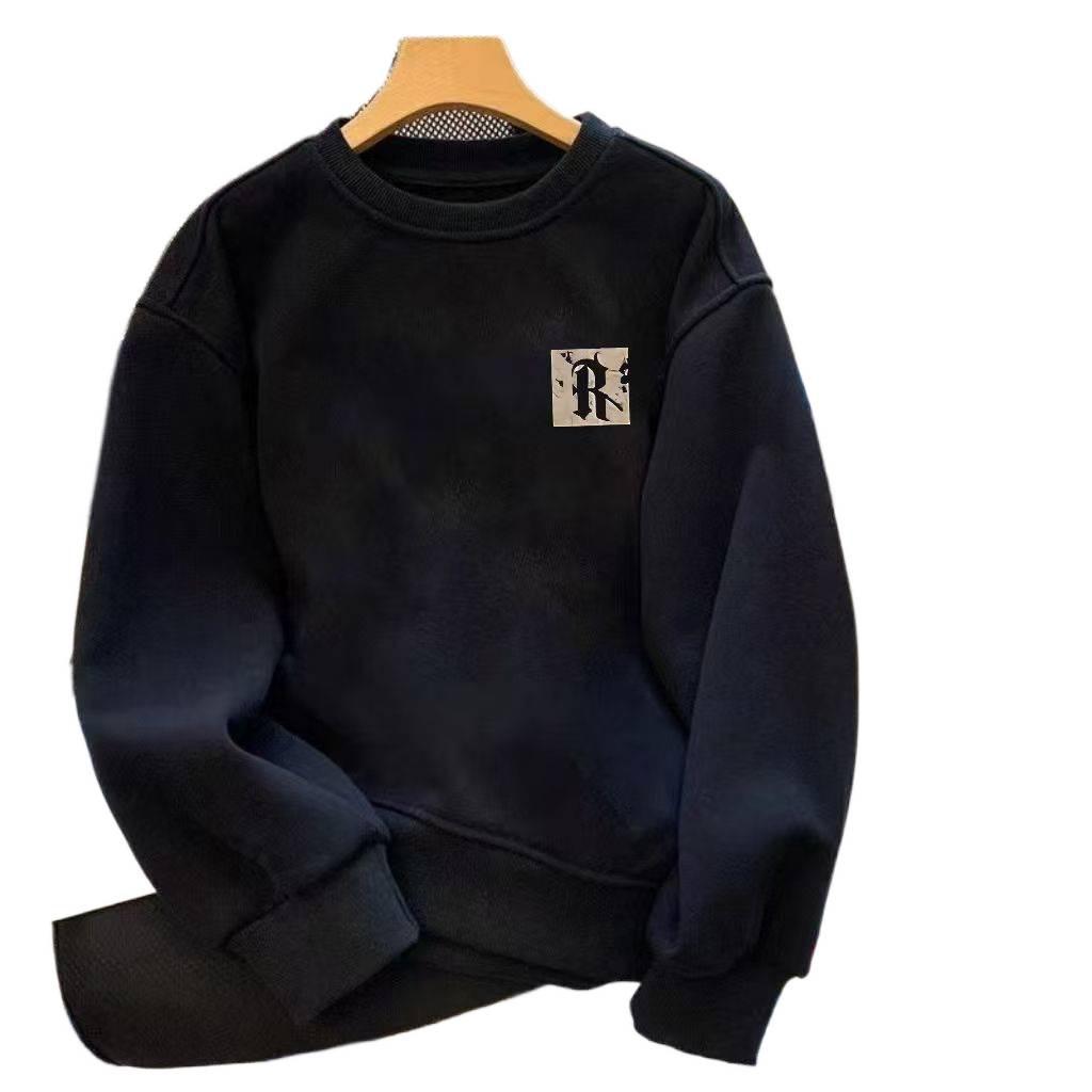 Men's Heavyweight Velvet Hoodie - Autumn/Winter 2025 Hong Kong Trend, Long Sleeve, Versatile Style.
