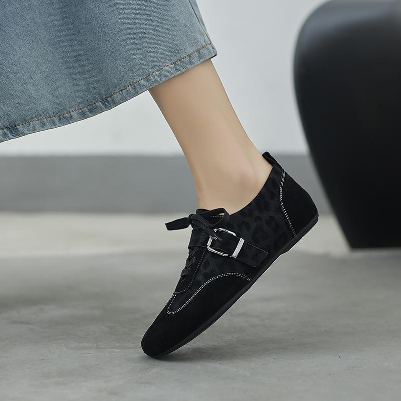 Fashion Brand Shoes Woman 2025 Trend Autumn New Vintage Suede Loafers Women's Casual Flats Shoes British Style Flat Single Shoes Pumps