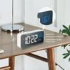 Voice Control Music Alarm Clock Mirror Desk Clock Ringtones LED Digital Clock  Home Office