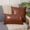 Premium Faux Distressed Leather Cushion Cover Handmade Pillow Case Sofa Bed