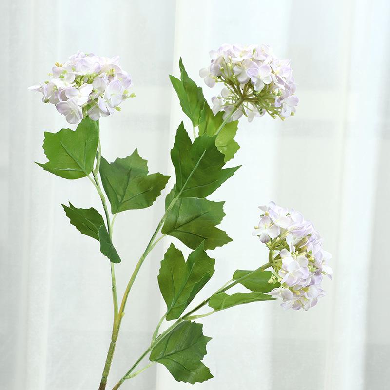 Wood hydrangea artificial flower hotel window home living room dining table decoration fake flower