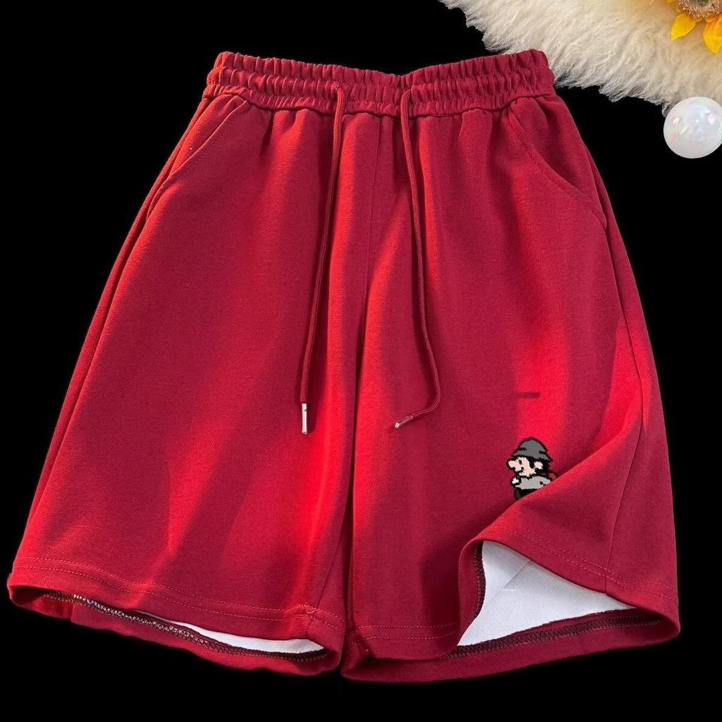 Printed Casual Shorts Men's Summer Thin Straight-leg Couple's Five-point Pants Loose Basketball Sports Mid-sports Pants