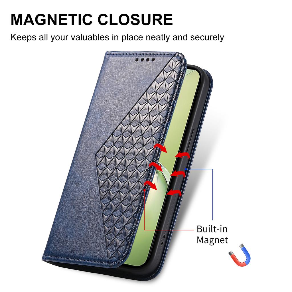 For Oppo K12x 5G (China)/OnePlus Nord CE4 Lite 5G Phone Case Calf Texture PU Leather Wallet Cover with Strap