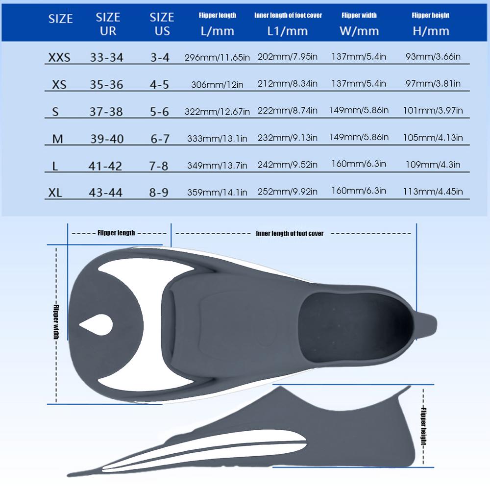 Ласты для плавания, тренировочные ласты для плавания, плавучие ласты, снаряжение для фридайвинга, тренировочные ласты для плавания 3334