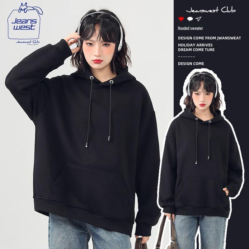 JEANSWEST CLUB Women's Fleece Lined Hooded Sweatshirt