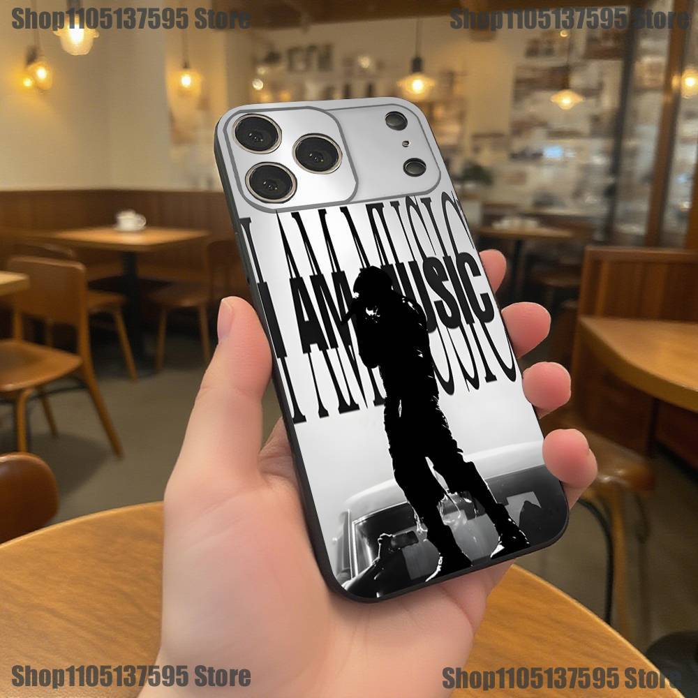 I AM MUSIC Playboi C-Carti Phone Case For iPhone 17,16,15,14,13,12,11,Pro,XS,Max,XR,Plus,E,SE4,Mini Black Soft Cover