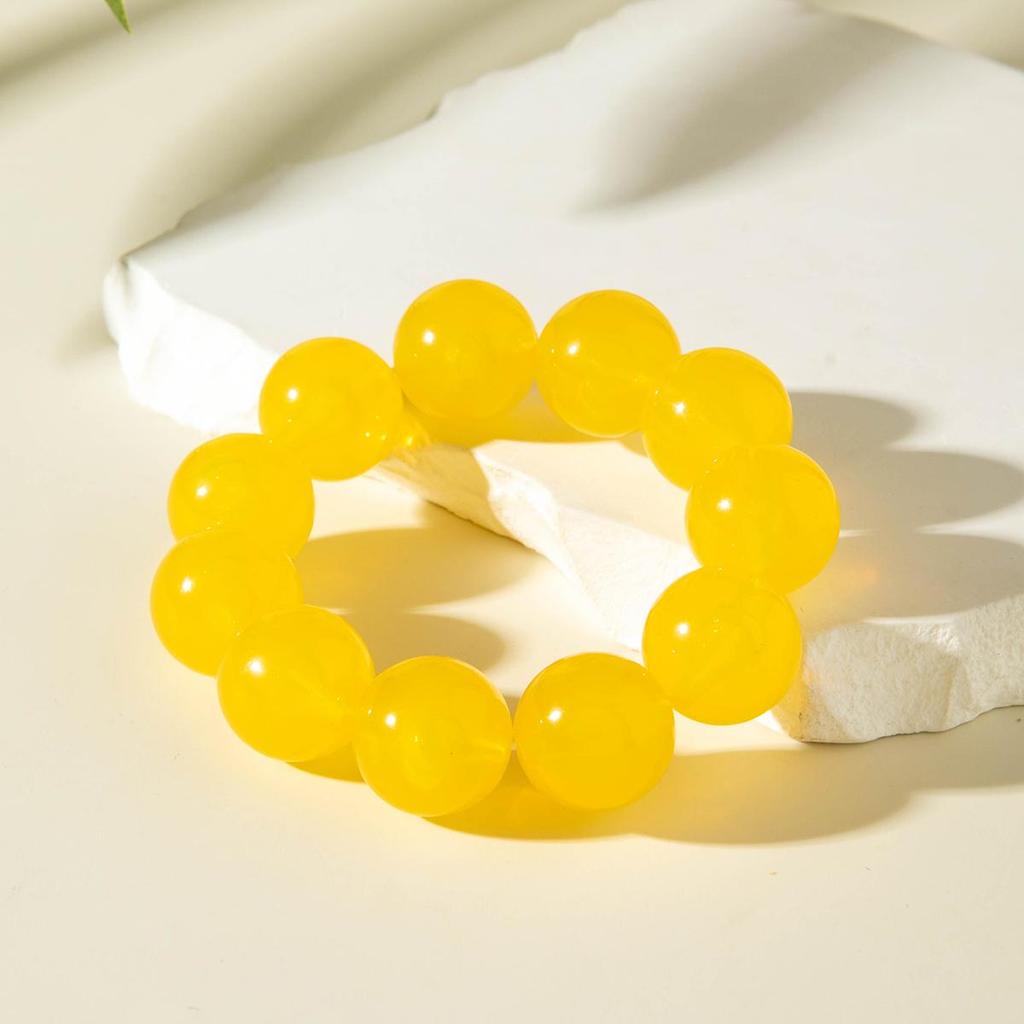 Summer New Jelly Transparent Acrylic Bead Hand String Women's Accessories Small Fresh Seaside Vacation Color Dopamine Style