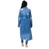 Womens Oversized Denim Trench Coat 2026 Retro Casual Longline Jacket Loose Fit