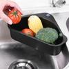 Stainless Steel Triangle Drain Basket Kitchen Sink Filter Shelf Fruit Vegetable Drainer Storage Rack Basket Bar with Suction Cup