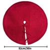 Red and Off-White Knitted Christmas Tree Skirt Decoration